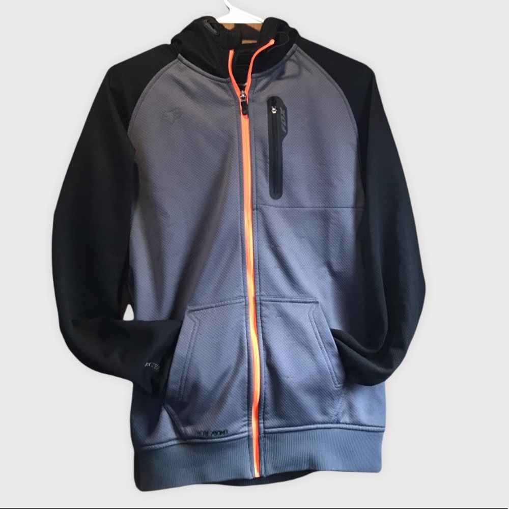 FOX Racing Hooded Zip Up Jacket - Headphone Runner - Men’s Size Small